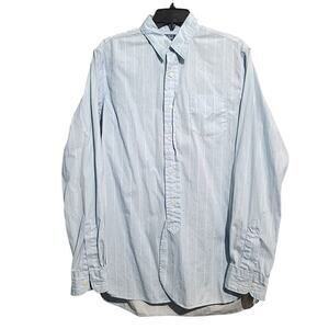 Polo Ralph Lauren Bleecker Edition Blue Striped Button Shirt Size L